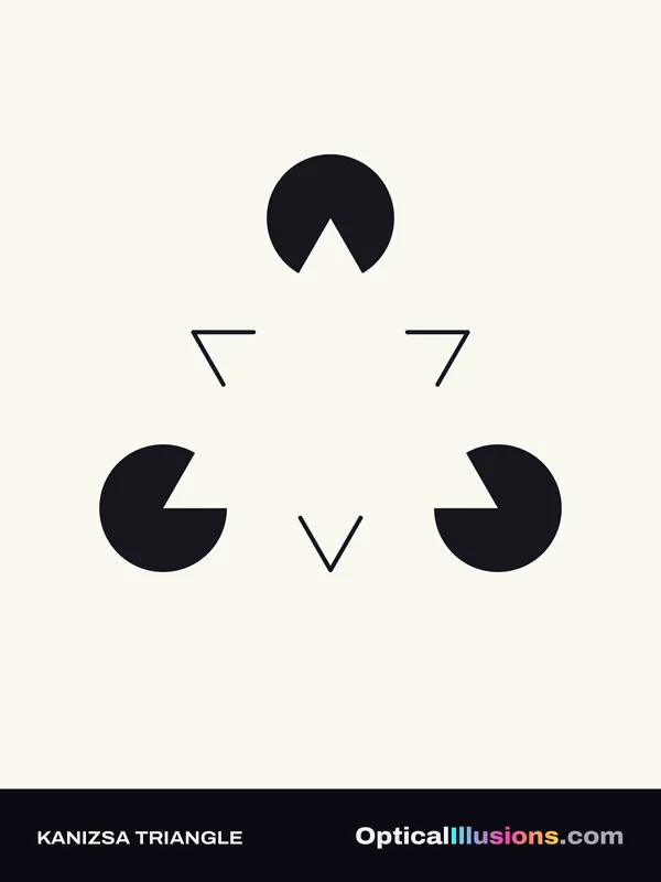 Kanizsa Triangle poster design